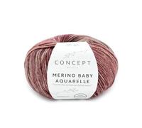 Katia Babywolle Merino Baby Aquarelle, Wolle mit Farbverlauf, sehr weich und pflegeleicht, Easy Care Waschmaschine + Trockner geeignet | 50g (363)