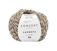 Katia Camboya 50g | Baumwollgarn zum Stricken und Häkeln | Strickgarn Baumwolle | Sommer Mouliné Wolle (73)
