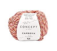 Katia Camboya 50g | Baumwollgarn zum Stricken und Häkeln | Strickgarn Baumwolle | Sommer Mouliné Wolle (76)