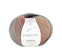 Katia Concept Kaisla Premium Sockenwolle Merinowolle mit Alpaka, Strumpfwolle 65% Wolle, 25% Polyamid, 10% Alpaka, Sockengarn 100g, 400m Lauflänge, Superwash, Mehrfarbig (354)
