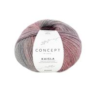 Katia Concept Kaisla Premium Sockenwolle Merinowolle mit Alpaka, Strumpfwolle 65% Wolle, 25% Polyamid, 10% Alpaka, Sockengarn 100g, 400m Lauflänge, Superwash, Mehrfarbig (353)