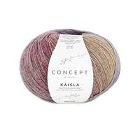 Katia Concept Kaisla Premium Sockenwolle Merinowolle mit Alpaka, Strumpfwolle 65% Wolle, 25% Polyamid, 10% Alpaka, Sockengarn 100g, 400m Lauflänge, Superwash, Mehrfarbig (355)