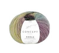 Katia Concept Kaisla Premium Sockenwolle Merinowolle mit Alpaka, Strumpfwolle 65% Wolle, 25% Polyamid, 10% Alpaka, Sockengarn 100g, 400m Lauflänge, Superwash, Mehrfarbig (352)