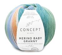 Katia Concept Merino Baby Granny 501 - orange/petrol/hellblau