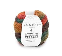 Katia Concept Symmetric Socks & More Degrade 4ply, zwei gleiche Socken stricken, Sockengarn 100 g 400 m Sockenwolle mit Farbverlauf, Strumpfwolle mit Merinowolle (81)