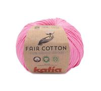 Katia FAIR COTTON 50 Gramm 155 Meter Knäuel (Mittelrosa (57))