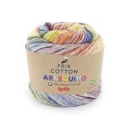 Katia Fair Cotton Arlequino 200g 252 - Brombeer-Orange-Grün