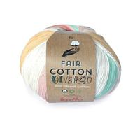 Katia Fair Cotton Diverso 200g 405 - Grün-Rosé-Braun