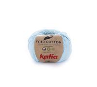 Katia Fair Cotton Fb. 08 - bleu, Baumwollgarn, organische Baumwolle, Biobaumwolle zum Stricken und Häkeln