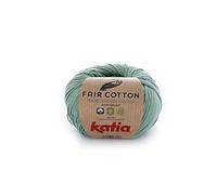 Katia Fair Cotton Fb. 17 - Verde Menta, Baumwollgarn, organische Baumwolle, Biobaumwolle zum Stricken und Häkeln