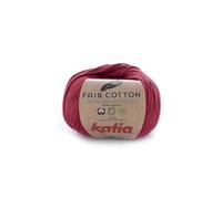 Katia Fair Cotton Fb. 27 - granat, Baumwollgarn, organische Baumwolle, Biobaumwolle zum Stricken und Häkeln