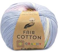 Katia Fair Cotton Granny 150 Gramm 465 Meter (Grün-Gelb -Rosa-Lila (306))