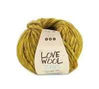 Katia Love Wool Tones | dicke Wolle ocker senf gelb, Dochtgarn Schurwolle und Alpaka zum Stricken und Häkeln | 100g 50m (202)