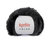 Katia Polar Fb. 87 - negro, 100g Flauschwolle zum Stricken und Häkeln, Wolle Felloptik