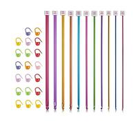 Katnetoly 1 Set Häkelnadeln Tunesisches Häkelnadel-Set 11 Packungen Tunesische Häkelnadel Afghanische Aluminium-Häkelnadel (2 mm Bis 8 Mm)