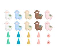 Katnetoly 10 Stück Stricknadelstopper in -Form, 30 Stück Stricknadelspitzenschutz, Silikon-Maschenstopper Stricken