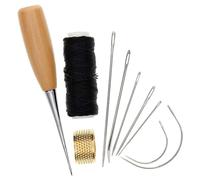 Katnetoly 10-Teiliges Nähnadel Ahle Lederhandwerk Nähzubehör Handwerksnadel Metall-Nähahle Nählederhandwerk Schuhreparatur-Werkzeuge