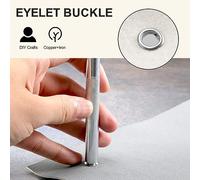 Katnetoly 100-Teiliges Metall öSen Set 6mm ÖSen Ring Kit mit Loch Stange für DIY ZubehöR Reparatur Von Leder Kleidung