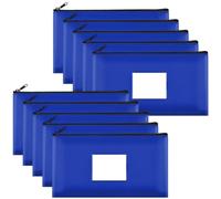 Katnetoly 10er-Pack Geldtaschen für Bankeinlagen mit Reißverschluss, Ledertaschen, Geldbörsentaschen mit Etikett, Make-Up-, für Bargeld, Münzen Usw. Einfache Installation