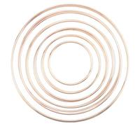 Katnetoly 12 StüCke 6 GrößEn Gold FäNger Metall Ringe Floral Kreolisch Kranz Makramee Kreationen Ring für Basteln