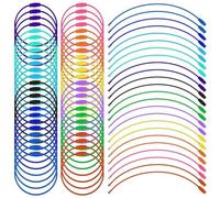 Katnetoly 120 Stück Kabel-Draht-Schlüsselanhänger, Kabelschlaufen-Schlüsselanhänger mit Schraubverschluss, 15,2 cm für Outdoor-Wandern (12 Farben)