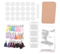 Katnetoly 144-Teiliges Acryl-SchlüSselanhäNger-Set, SchlüSselanhäNger für Vinyl-SchlüSsel, mit Acryl-Rohling, zum Selbermachen Von SchlüSselanhäNgern Aus Vinyl