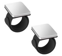 Katnetoly 2 Stück Magnetisches Nadelkissen-Handgelenk, Magnetisches Nähnadelkissen, Magnetisches Nadelhalter-Armband zum Nähen, Schwarz