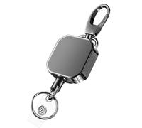 Katnetoly 2er-Pack Robuste, Einziehbare Ausweishalter Aus Metall, Karabinerhaken, Schlüsselanhänger, Gürtel, Ausweishalter, Clip, Schlüsselring, Ausweishalter