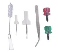 Katnetoly 6 Teiliges NäHen Maschinen Reinigung Set mit Pinzette, DoppelköPfiger Fussel BüRste, Schraubendreher, für NäHen Werkzeuge