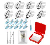 Katnetoly 8-Teiliges Rollsäumer-Nähfuß-Set, 3-10 Mm, 8 Größen, Rollsäumerfuß mit Nähklammern, Nähnadeln für Zuhause