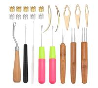 Katnetoly Dreadlock-Häkelnadel, 100 Stück Dreadlocks-Haarring, 5 Stück Knüpfnadel-Häkelnadeln, Dreadlocks-Häkelnadel, Einfache Installation, Einfach zu Bedienen