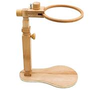 Katnetoly Gedrehter Kreuzstich-Ständer, Stickrahmen-Ständer, Schoß-Stickrahmen-Halter Aus Buchenholz, Freihändiger Nadelspitzenrahmen-Ständer