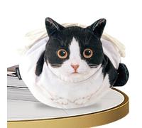 Katze geformte Make -up -Tasche - lustiger Kätzchen -Draw -String -Toilettenbeutel, weich und stilvoll | Reisebereich und Münzbeutel für Badezimmer, Urlaub und Fitnessstudio, ideal für Katzenbegeister