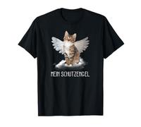 Katze mein Schutzengel mit Flügeln Engel auf Wolke Trost T-Shirt