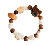 Katzen-Armband aus schwarzem Obsidian, Kristall-Armband, Edelsteine, Stretch, Caı Bràcelet mit Vintage-böhmischen Perlen, Schmuckgeschenk für Frauen, Mädchen und Cát-Liebhaber, Beziehen Sie sich auf