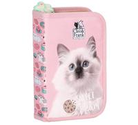 Katzen Federtasche Federmappe gefüllt mit 22 Teilen Federmäppchen Katze