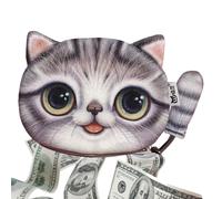 Katzen-Geldbörse - Reißverschlusstasche aus Polyester, Cartoon-Katzengesicht-Design, weiche tragbare Kleingeldtasche, realistischer Schwanzdekor-, kleine süße Geldbörse | Kompakter Geld-Organize