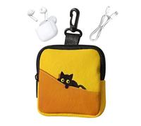 Katzen-Geldbörse - Süßes Kleines Portemonnaie Und Kopfhörer-Etui | Geschenk Mit Katzenmotiv Für Frauen Und Katzenliebhaber, Wasserdicht, Leicht, Tragbar, Lustiges Design Für Reisen, Schule, Einkaufen