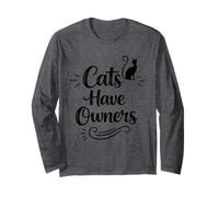 Katzen haben Besitzer im Retro-Look - Lustiges Katzenliebhaber-Moms Cat Dads Langarmshirt