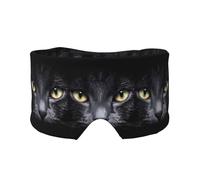 Katzen-Klettverschluss-Design, Verdunkelung, warmer Augen- und Ohrenschützer für Seitenschläfer, Nachtschlaf, Arbeit, Nickerchen, Reisen, Yoga