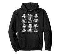 Katzen lesen Bücher Floral Cat Lover Bookworm Bibliophile Pullover Hoodie