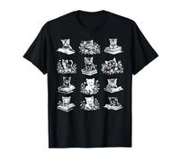 Katzen lesen Bücher Floral Cat Lover Bookworm Bibliophile T-Shirt
