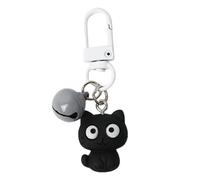 Katzen-Schlüsselanhänger für Autoschlüssel - Kätzchen Trinket Keychain Charm Rucksackanhänger - auffällige Taschen, süße Accessoires für Katzenliebhaber, weibliche Mädchen, Black, se beskrivning