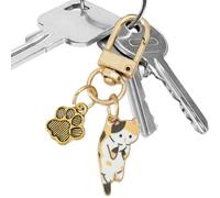 Katzen-Schlüsselanhänger, Katze, Kätzchen, Haustiere, Charm-Anhänger, lustiger Cartoon-Kätzchen-ästhetischer Schlüsselanhänger, exquisiter kreativer Schmuckbeutelanhänger für Männer, gelb, Refer to