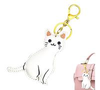 Katzen Taschenanhänger PU Leder Schlüsselring Anhänger