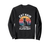 Katzenhaar Extra Player Buff Retro Gamer Sweatshirt