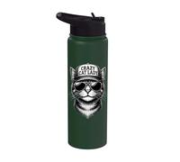 Katzenmama Katze mit Sonnenbrille Trucker Cap Retro Katzen Stainless Steel Insulated Water Bottle