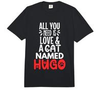 Katzenname Hugo Design - All You Need is Love! Comfort Colors Adult Heavyweight T-Shirt