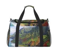 Kauai Hawaii Seashore Print Hand Reisetasche ideal für Langstreckenreisen und den täglichen Gebrauch, Schwarz , Einheitsgröße