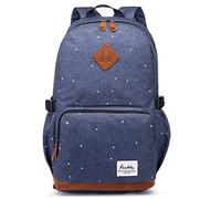 KAUKKO Rucksack Damen Herren Schicker und Praktisch Rucksack für Schule, Uni, mit Laptopfach & Anti Diebstahl Tasche für den Alltag, 11.8"* 5.2"* 17.7"/ 17.6L Blau
